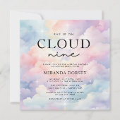 Invitation Pastel Cloud Neuf Fête des mariées (Devant)