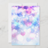 Invitation Pastel Coeur coloré fête d'anniversaire (Dos)