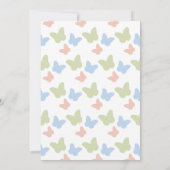 Invitation Pastel Color Butterfly Girl Baptême (Dos)