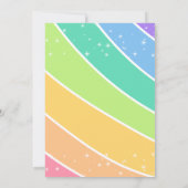 Invitation Pastel coloré Arc-en-ciel 1er anniversaire (Dos)