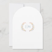 Invitation Pastel Coloré Fleur Mariage Merci (Dos)