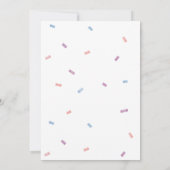 INVITATION PASTEL CONFETTI BABY SPRINKLE MODERNE MINIMAL | (Dos)
