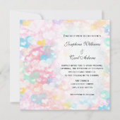 Invitation Pastel Couché Coeurs Mariage Invite (Devant)