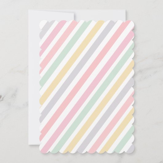 Invitation Pastel Crème glacée Cone Anniversaire | La douce f (Dos)