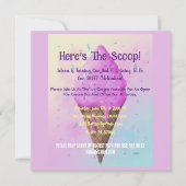 Invitation Pastel Crème glacée Cone goutte (Devant)