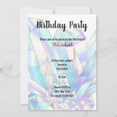 INVITATION PASTEL CRYSTAL PARTIES SCINTILLANT ANNIVERSAIRE IN (Devant)