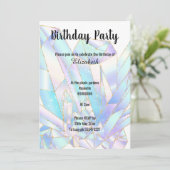 INVITATION PASTEL CRYSTAL PARTIES SCINTILLANT ANNIVERSAIRE IN (Debout devant)