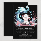 Invitation Pastel Custom Cow Anniversaire (Devant / Derrière)