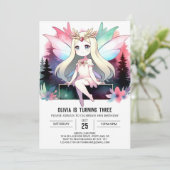 Invitation Pastel Custom Fairy Anniversaire (Debout devant)