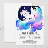 Invitation Pastel Custom Horse Anniversaire (Devant / Derrière)