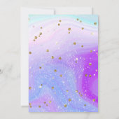 Invitation Pastel Cute Unicorn Girl 1er anniversaire (Dos)