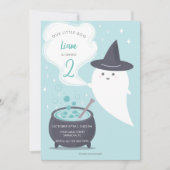 Invitation Pastel Cute Witch Ghost Halloween Anniversaire (Devant)