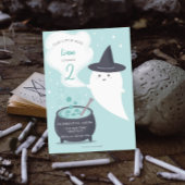 Invitation Pastel Cute Witch Ghost Halloween Anniversaire