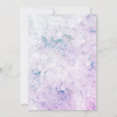 Invitation Pastel Cyan & Pink sous la mer Fille Anniversaire (Dos)