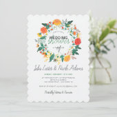 Invitation Pastel Dahlia Fleur sauvage Wedding shower de cour (Debout devant)