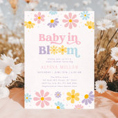 Invitation Pastel Daisy Baby dans le Baby shower en fleurs