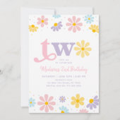 Invitation Pastel Daisy Boho Deuxième anniversaire (Devant)