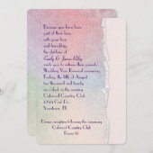 Invitation Pastel Damask avec bord déchiré (Devant / Derrière)