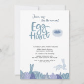 Invitation Pastel de la chasse aux oeufs (Devant)