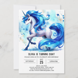Invitation Pastel Digital Horse Anniversaire