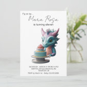 Invitation *~* Pastel Dragon Cake Photo AP88 Anniversaire (Debout devant)