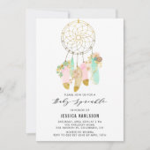 Invitation Pastel Dreamcatcher Faux Gold Foil Baby Sprinkl (Devant)