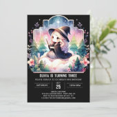 Invitation Pastel Dreamy Wizard Anniversaire (Debout devant)