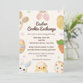 Invitation Pastel Easter Cookie Exchange Floral Sweet Spring (Debout devant)