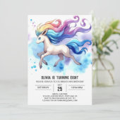 Invitation Pastel Editable Horse Anniversaire (Debout devant)
