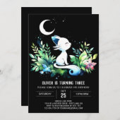 Invitation Pastel Elegant Chat Anniversaire (Devant / Derrière)