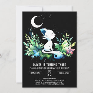 Invitation Pastel Elegant Chat Anniversaire