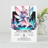 Invitation Pastel Elegant Fairy Anniversaire (Debout devant)