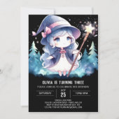 Invitation Pastel Elegant Wizard Anniversaire (Devant)