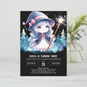 Invitation Pastel Elegant Wizard Anniversaire (Debout devant)