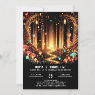Invitation Pastel Elegant Woodland Digital Anniversaire