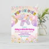 Invitation Pastel en Sequins Pop On Over Chien Bal (Debout devant)