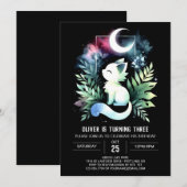 Invitation Pastel Enfants Chat Anniversaire (Devant / Derrière)