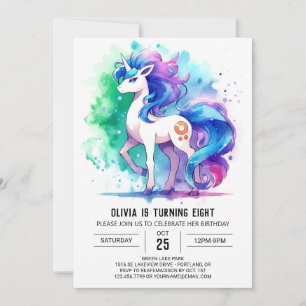 Invitation Pastel Enfants Cheval Anniversaire