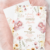 Invitation Pastel Fairy jardin fleuri thé fête anniversaire
