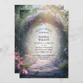 Invitation Pastel Fairy Tale Enchanted Forest Baby shower (Devant / Derrière)