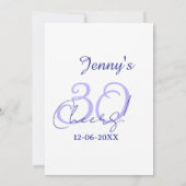 Invitation Pastel félicite 30 ans violet élégant nom da (Dos)