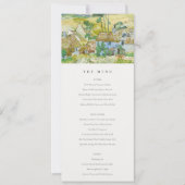 Invitation Pastel Fields Mountain Landcape Mariage Menu Card (Devant)