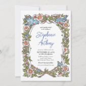 Invitation Pastel Fleur sauvage Bird Floral Frontière Boho Ma (Devant)