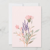 Invitation Pastel Floral Aquarelle Brunch anniversaire (Dos)