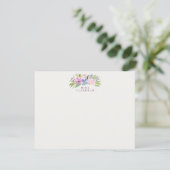 Invitation Pastel Floral Bouquet Note Card (Debout devant)