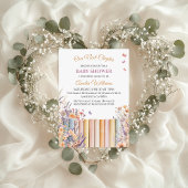Invitation Pastel Floral Livre Baby shower à thème