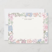 Invitation Pastel Floral Nursery Frame Note Card (Devant)