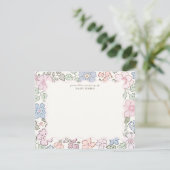 Invitation Pastel Floral Nursery Frame Note Card (Debout devant)