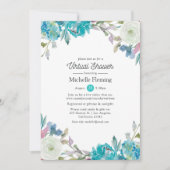 Invitation Pastel Floral Virtual Baby ou Fête des mariées (Devant)