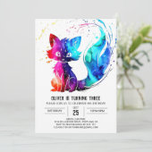 Invitation Pastel Forest Fox Digital Boy Anniversaire (Debout devant)